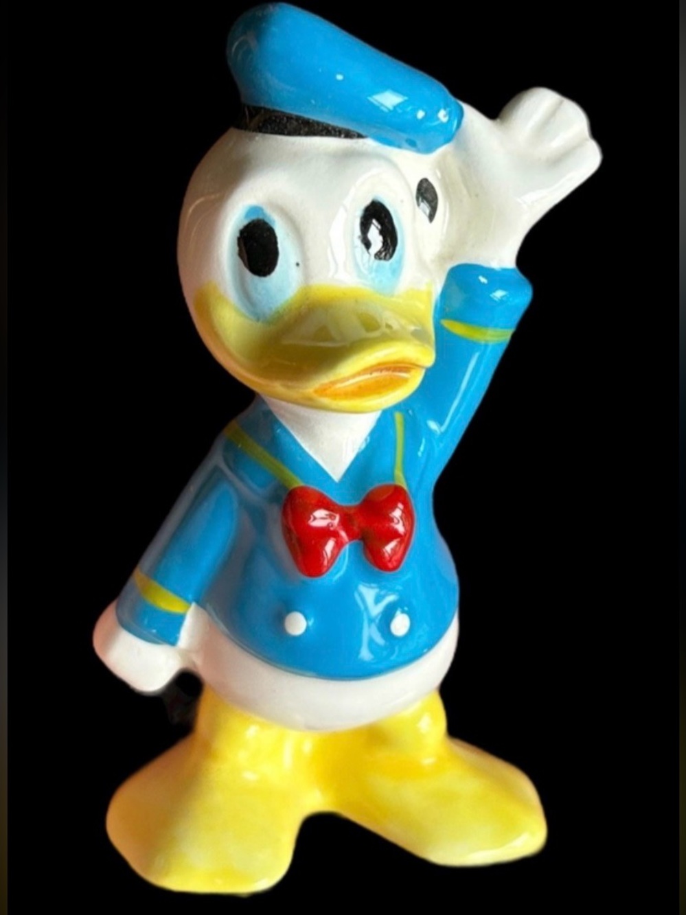 Vintage Walt Disney Productions Donald Duck Ceramic Figure 3" Japan